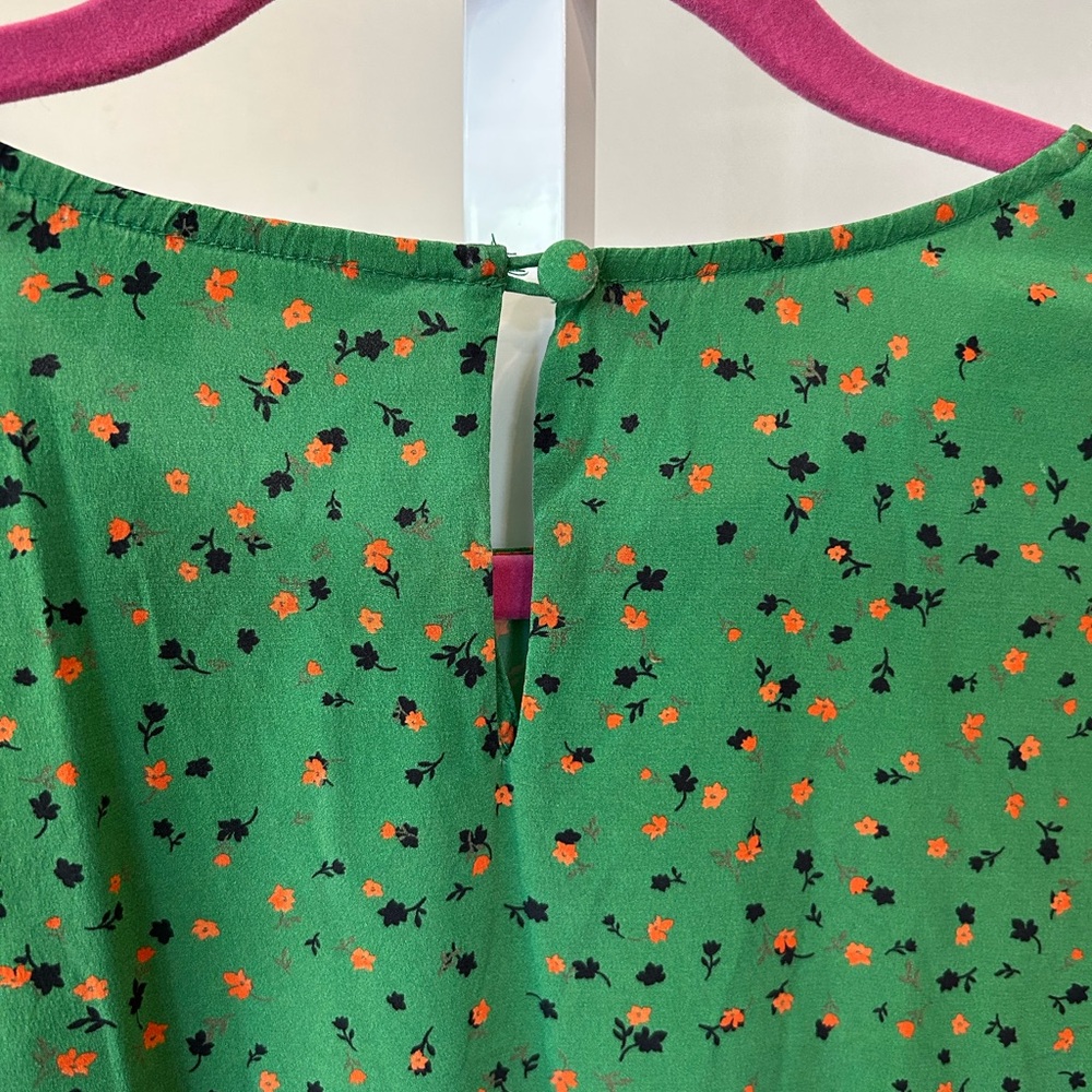 Veronica Beard Green Star Print Mini Dress - Picture 3 of 8